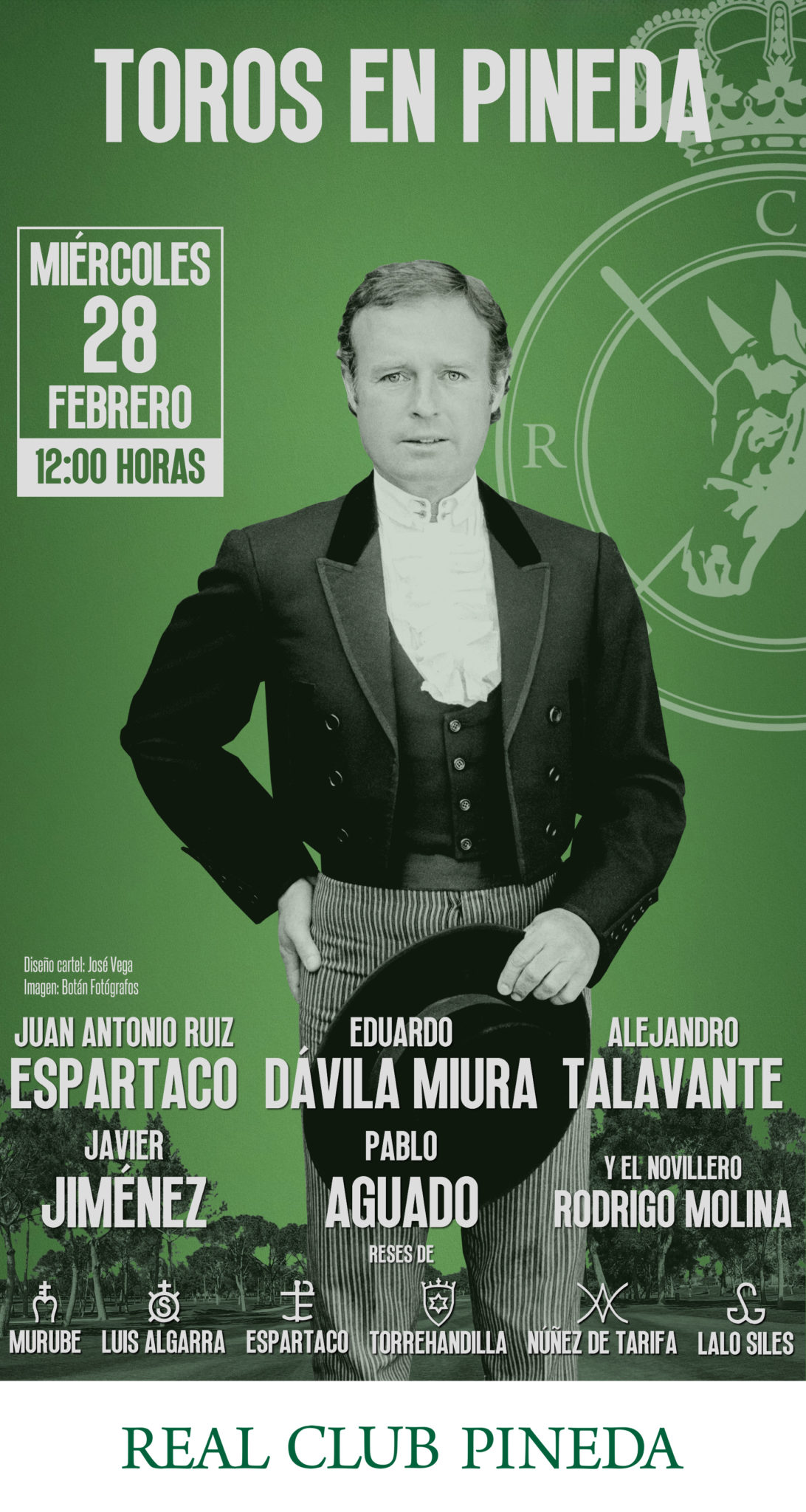 Cartel Para El Festival Taurino En El Real Club Pineda De Sevilla 2024