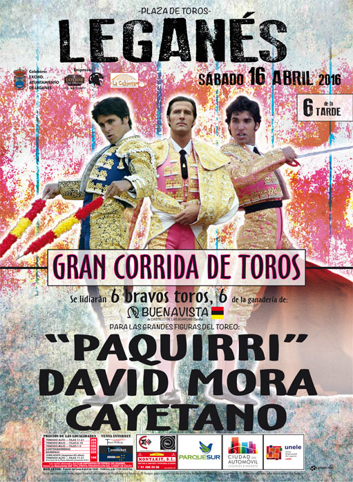 Gran corrida de toros en Leganés. 16 Abril