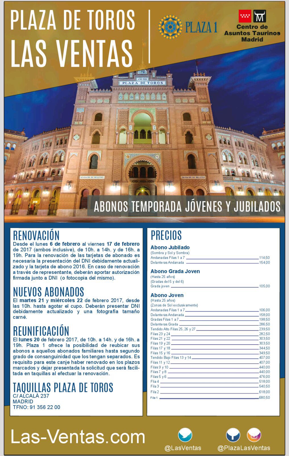 Precios de los abonos de temporada para jóvenes y jubilados en Madrid