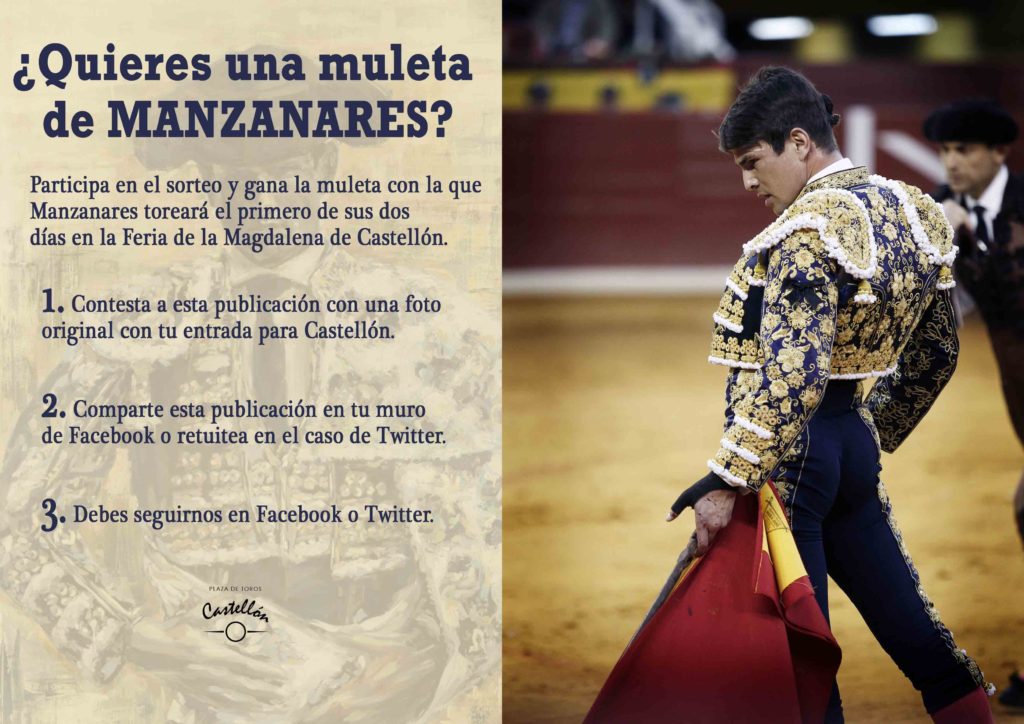 Sorteo de una muleta de Manzanares