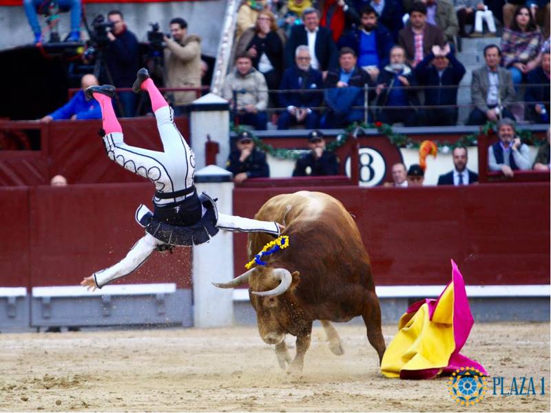 Cornada y contusión cervical a Gonzalo Caballero en Madrid