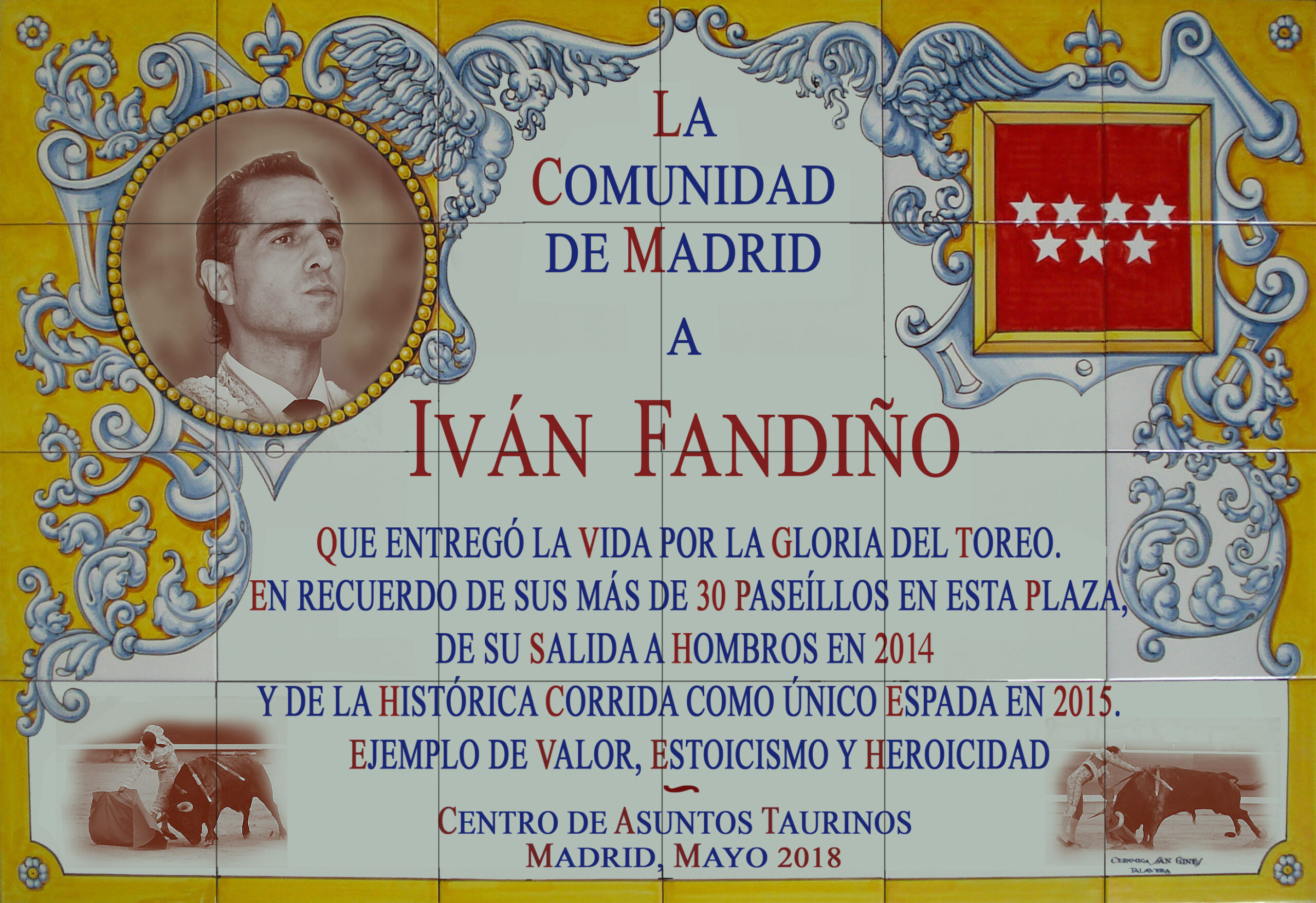 Una placa homenajea a Iván Fandiño en Las ventas