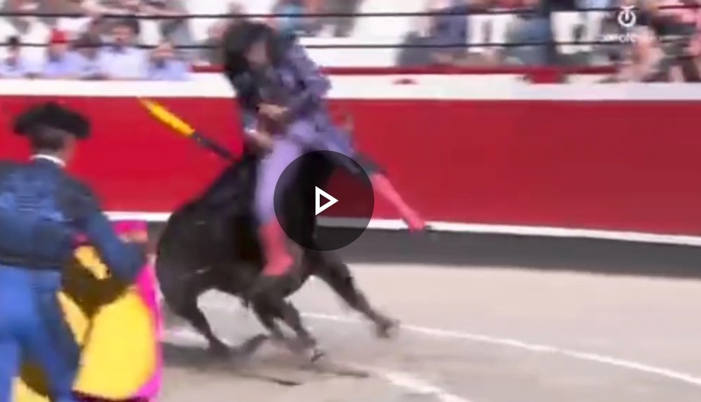 El vídeo de la terrible cornada al banderillero Cándido Ruiz en Azpeitia muestra la dureza del percance